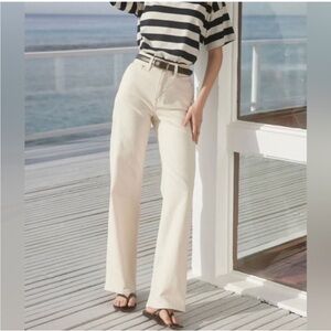 {AYR} 26S the secret sauce high rise wide leg sandstone cream denim